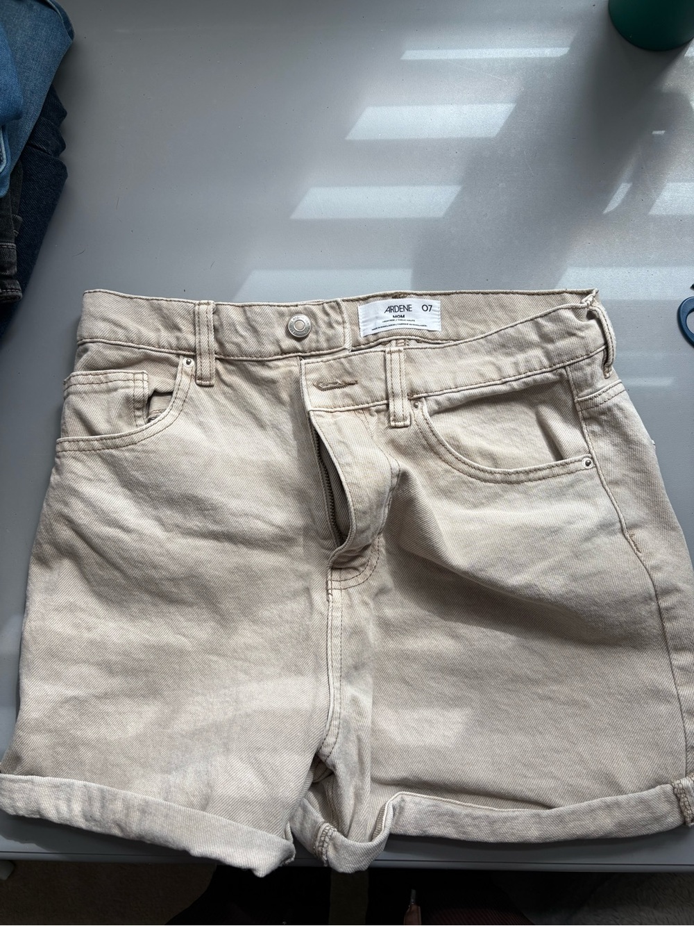 Ardene Light Beige Denim Jean Shorts SIZE 7